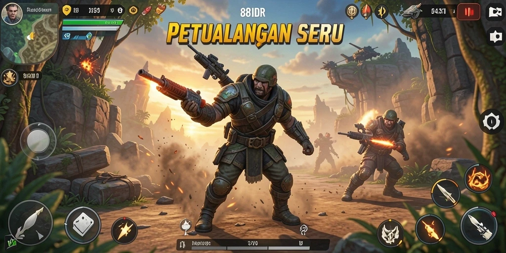 Screenshot gameplay 88IDR menunjukkan aksi pertarungan yang mendebarkan.