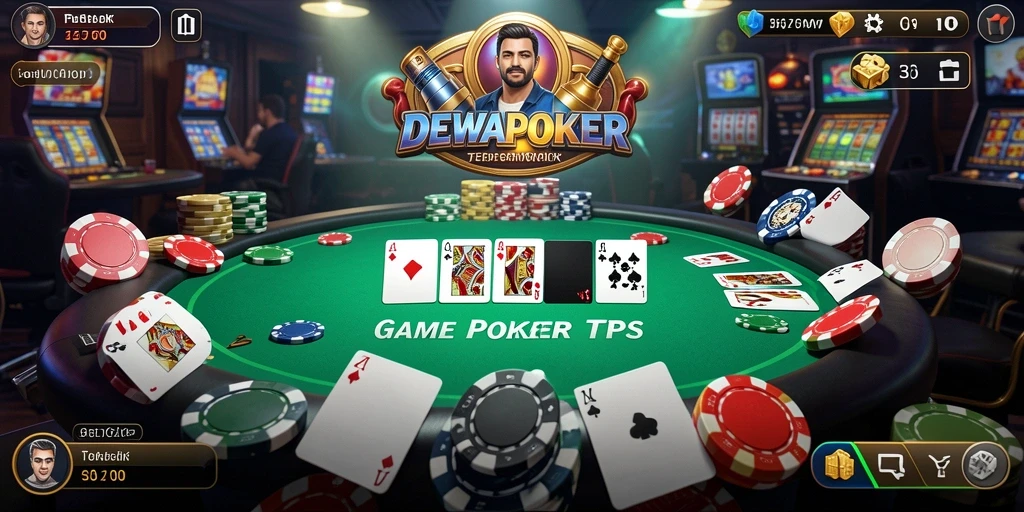 Tampilan gameplay seru DEWAPOKER dengan poker mendebarkan.