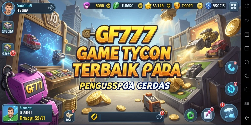 Tampilan gameplay menarik dari GF777 saat membangun kerajaan bisnis.