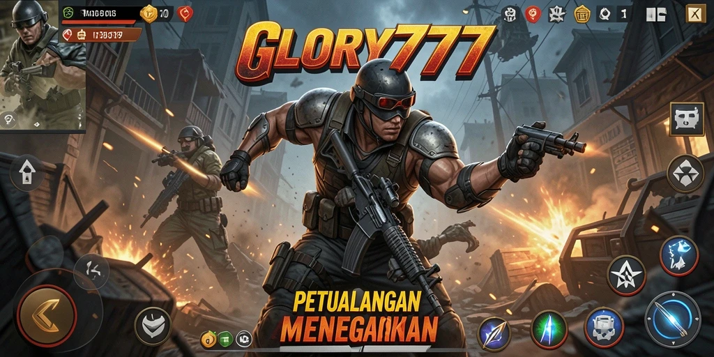 Tampilan gameplay seru di GLORY777 yang menunjukkan aksi petualangan.