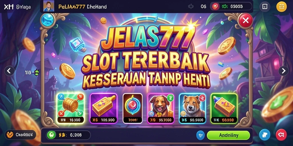 Tampilan gameplay slot menarik dari JELAS777 dengan efek visual yang memukau.
