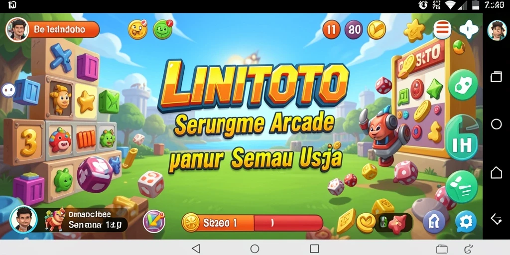 Tangkapan layar LINITOTO menampilkan gameplay seru dari game Arcade.