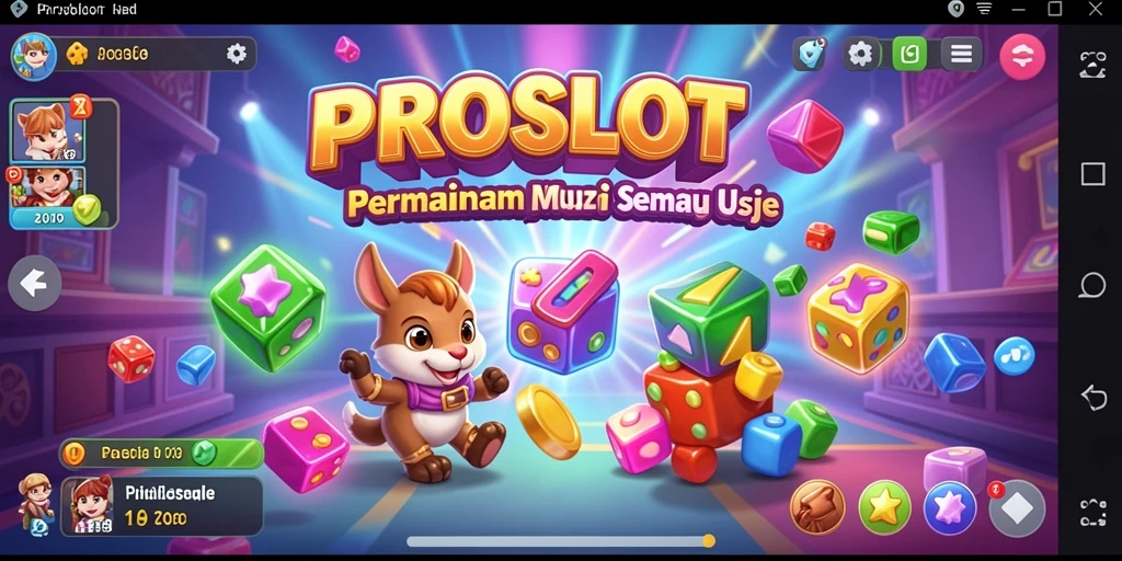 Tampilan gameplay PROSLOT yang penuh warna dan menantang.