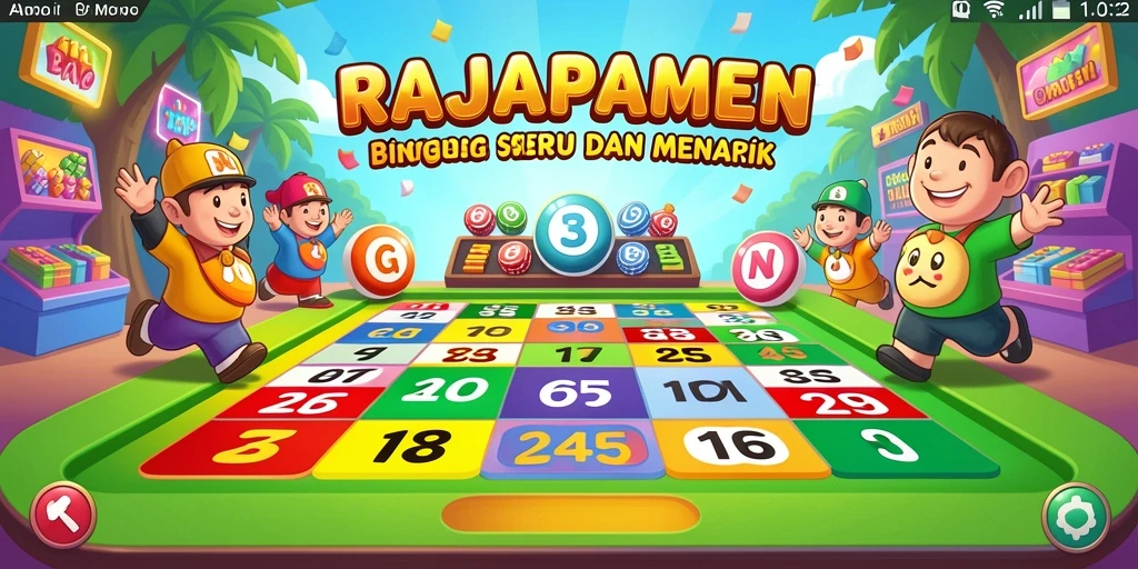 Gameplay seru RAJAPAMEN yang menampilkan bermain Bingo.