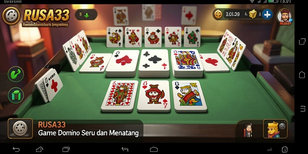 Tampilan gameplay RUSA33 yang seru dengan aksi Domino.