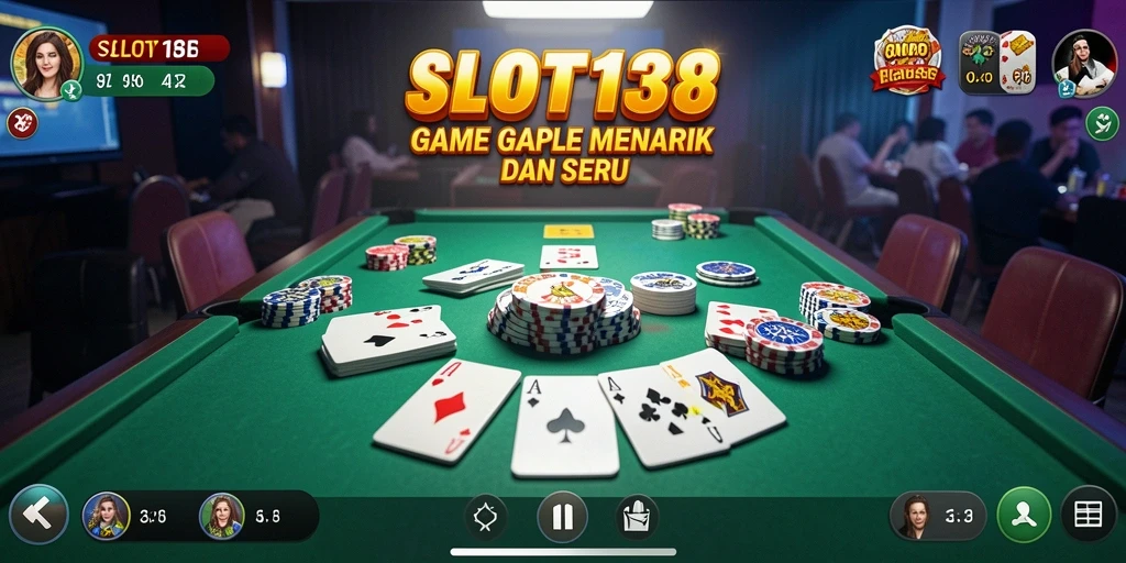 Tampilan gameplay seru dari SLOT138 yang menghadirkan Gaple.