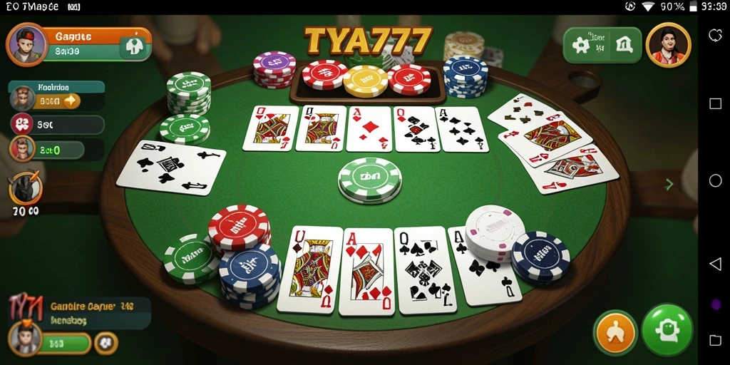 Tampilan gameplay seru dari TYA777 yang menampilkan permainan Gaple.