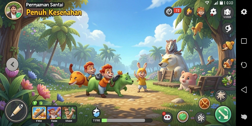 Tampilan gameplay YYRR yang menarik dan memikat.
